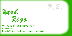 mark rigo business card